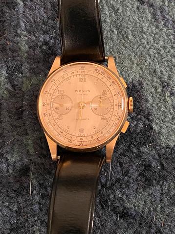 uurwerk Goud  750  Denis zwitserland werkt jaren 50 vintage beschikbaar voor biedingen