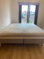 Tweepersoonsbed: Sultan boxspring met zeer goede BEKA matras, Huis en Inrichting, Ophalen, Gebruikt, Crème, Tweepersoons