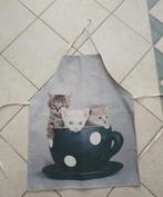 Kinderschort 3 katjes (6 jaar), Ophalen of Verzenden, Zo goed als nieuw, Beige, Schort