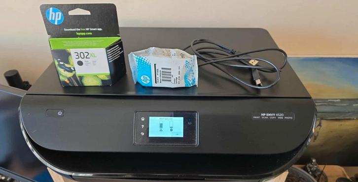 HP ENVY 4520 Printer, Computers en Software, Printers, Zo goed als nieuw, Printer, Inkjetprinter, Kleur printen, Kopieren, Scannen