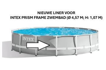 Nieuwe liner Intex Prism Frame zwembad (O: 4,57m; H: 1,07m)