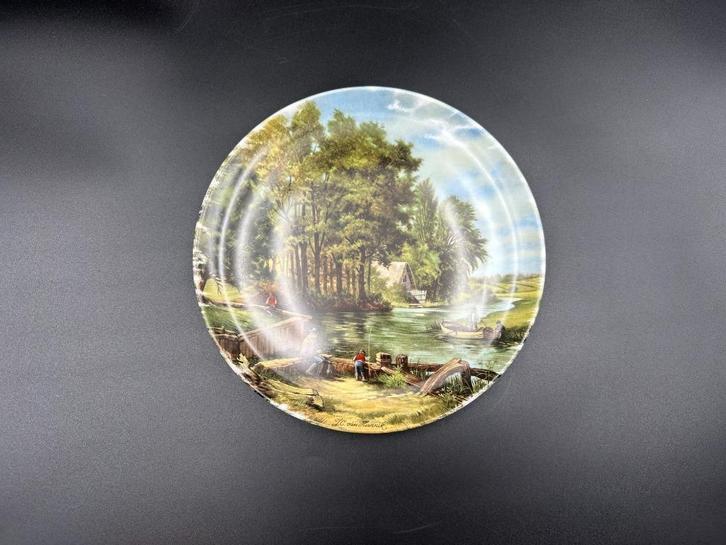 Wandbord Vissers – J.C. van Hunnik – Handgedecoreerd – Royal, Antiek en Kunst, Antiek | Wandborden en Tegels, Ophalen of Verzenden