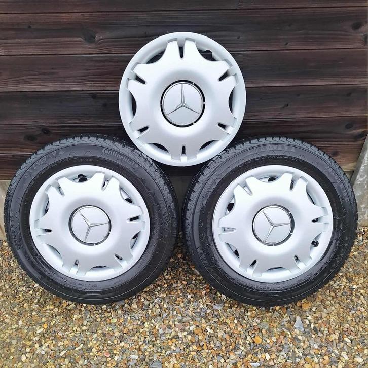 Mercedes Vito/Viano Velg -2 stuks met winterband- sierdeksel, Auto-onderdelen, Banden en Velgen, Band(en), Winterbanden, 16 inch