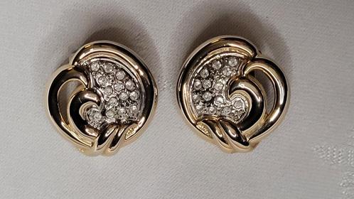 Oorbellen met clips merk Bigor, Handtassen en Accessoires, Oorbellen, Zo goed als nieuw, Overige materialen, Goud, Met strass