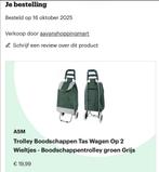 Trolley boodschappentas, 30 cm of meer, Nieuw, 75 cm of meer, Groen