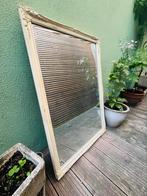 Vintage landelijke spiegel crème – 98x68 cm, brocante stijl, Antiek en Kunst, Ophalen