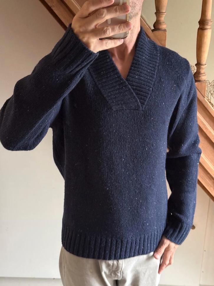 Superbe pull d'hiver bleu marine - M, Vêtements | Hommes, Pulls & Vestes, Comme neuf, Taille 48/50 (M), Bleu, Enlèvement ou Envoi