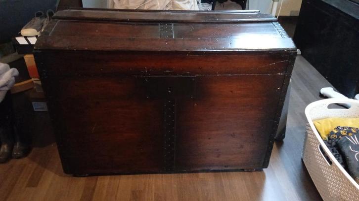 Houten kist / koffer, Maison & Meubles, Accessoires pour la Maison | Coffres, Utilisé, Autres essences de bois, Enlèvement