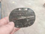 Duitse dog tag WO1, Ophalen of Verzenden, ., ., .