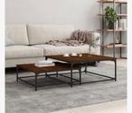 Nesting Coffee Table Set (2 Pieces) - Brown Oak, Antiek en Kunst, Ophalen of Verzenden