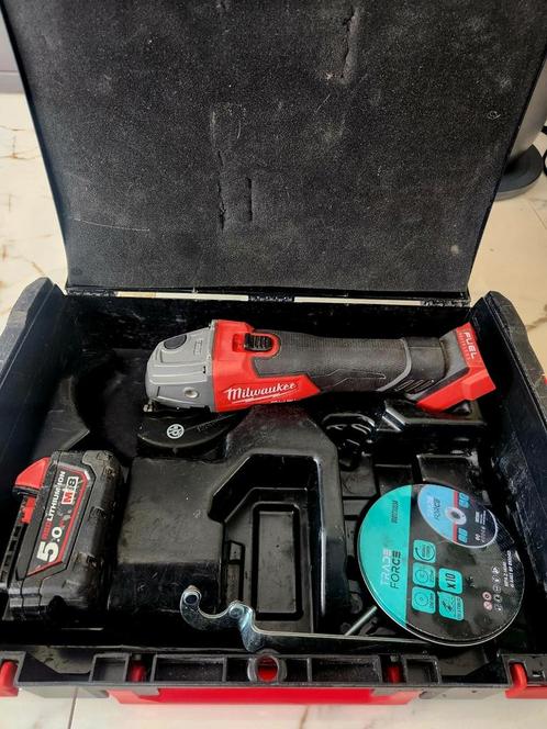 Milwaukee slijpmachine M18 + batterij, Doe-het-zelf en Bouw, Gereedschap | Boormachines, Zo goed als nieuw, Ophalen