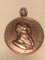 COURCELLES Leopold II-medaille 1902, Ophalen of Verzenden, Brons