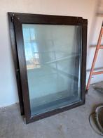Châssis en PVC brun en très bon état, Double vitrage, 160 cm ou plus, 120 à 160 cm, Comme neuf
