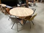 Massief Eiken tafel rond - 40 / 220 CM ø - 40 MM dik, Chêne, Rond, Hout, Enlèvement ou Envoi