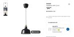 Plafondlamp Ikea, Huis en Inrichting, Ophalen of Verzenden, Zo goed als nieuw, Metaal, Industrieel