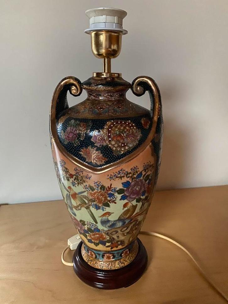 Vintage cloisonne tafellamp, Antiek en Kunst, Curiosa en Brocante, Ophalen