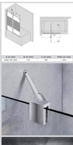 Paroi de douche pour bain, 100 à 150 cm, Enlèvement, Utilisé, 100 à 150 cm