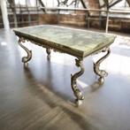 Vintage onyx coffee table / salontafel met koi poten, Ophalen of Verzenden