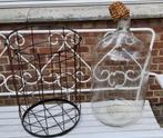 Grote Dame jeanne in ijzezeren bescherm mand, Tuin en Terras, Ophalen