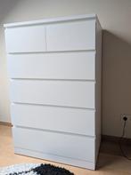 Ikea - commode Malm 6 tiroirs, blanc, Maison & Meubles, Armoires | Commodes, 5 tiroirs ou plus, Enlèvement, Comme neuf