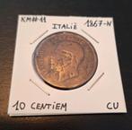 Italië 10 Centiem 1867-W, Italië, Ophalen of Verzenden, Losse munt