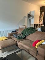 Zetel / Salon: 3zit + poef, Gebruikt, Driepersoons, 75 tot 100 cm, Rechte bank