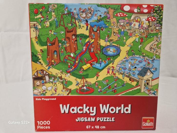 Wacky world puzzel - Kids playground, Hobby en Vrije tijd, Denksport en Puzzels, Nieuw, Legpuzzel, 500 t/m 1500 stukjes, Ophalen