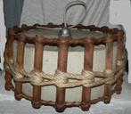hangluster retro met jute en hout jaren 70, Ophalen, Huis en Inrichting