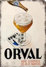 Reclamebord vintage Orval trappist - mancave poolhouse nieuw, Ophalen of Verzenden, Nieuw, Reclamebord