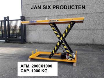 HEFTAFEL AFMETINGEN 2000 x 1000 , CAP 1000 KG : 1900 € , op  beschikbaar voor biedingen