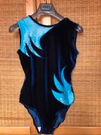 Zelfgemaakt turnpakje in donkerblauw velours, Sport en Fitness, Turnen, Ophalen of Verzenden, Gebruikt, Turnpak(je)