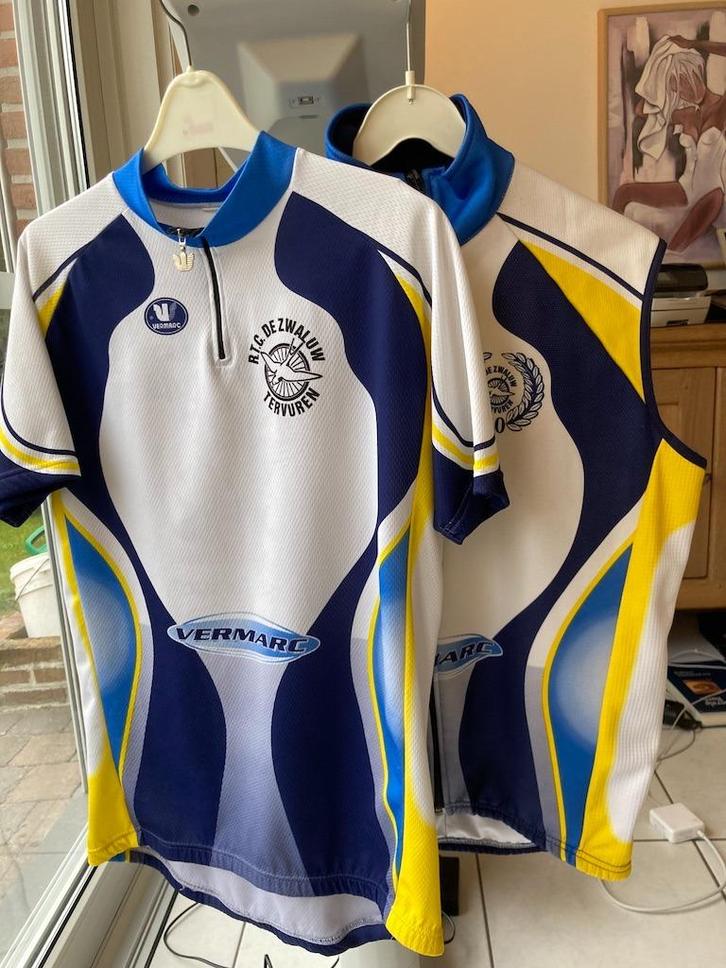 Cycling Fietstrui + Windjack zonder mouwen Vermarc, Fietsen en Brommers, Fietsaccessoires | Fietskleding, Gebruikt, Heren, Bovenkleding