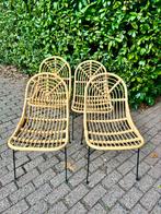 Rotan eetkamerstoelen (4), Ophalen, Zo goed als nieuw, Riet of Rotan, Vier