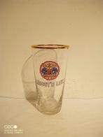 Oud geverfd bierglas Lamot's Lux 33CTL acide, Ophalen of Verzenden, Zo goed als nieuw, Glas of Glazen, Overige merken