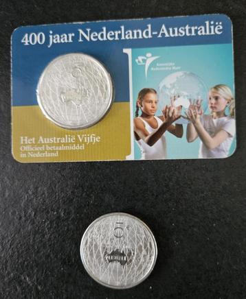 2 x Zilveren munt 400 jaar Nederland - Australië beschikbaar voor biedingen