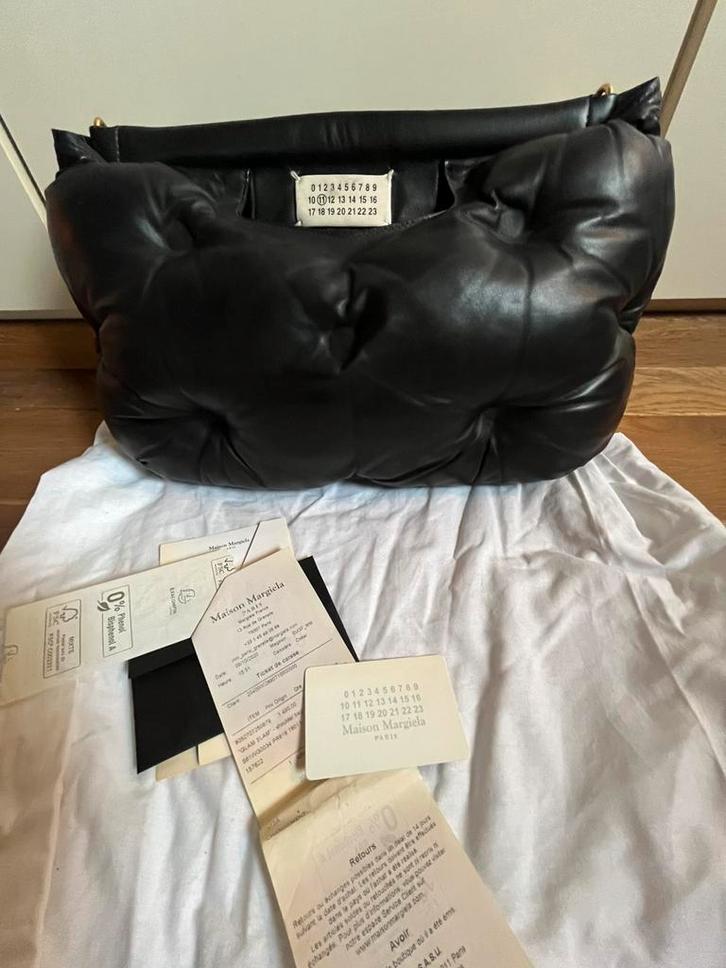 Glam Slam bag Maison Margiela, Handtassen en Accessoires, Tassen | Schoudertassen, Gebruikt, Zwart, Leer, Ophalen