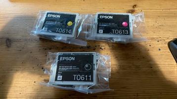 Epson T0611 T0613 T0614 cartridges beschikbaar voor biedingen