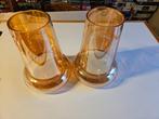 2 vazen in oranje glas, Maison & Meubles, Accessoires pour la Maison | Vases, Enlèvement, Utilisé, Orange, Verre