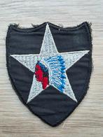 US WW2 2nd Infantry division patch Twill variant zeldzaam, Ophalen of Verzenden