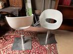 Kappersstoel  in hoogte verstelbaar - 2 stuks, Huis en Inrichting, Stoelen, Ophalen, Gebruikt, Twee, Wit