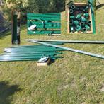 Harmonicadraad 25m + steunpalen, spanners, spandraad, doppen, Tuin en Terras, Gaas en Draad, Ophalen of Verzenden, Zo goed als nieuw