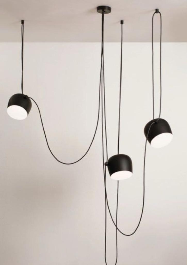 3 x FLOS AIM noir, Huis en Inrichting, Lampen | Hanglampen, Zo goed als nieuw, Ophalen of Verzenden