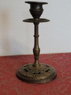 Bougeoir ancien cuivre jaune /antiquité, Envoi