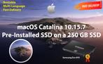 macOS Catalina 10.15.7 Voor-Geïnstalleerde SSD 250GB OSX, Verzenden, Nieuw, MacOS