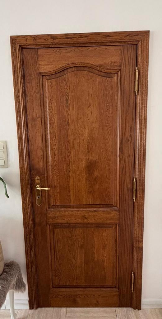 8 Deuren, Doe-het-zelf en Bouw, Deuren en Vliegenramen, Gebruikt, Binnendeur, 200 tot 215 cm, Minder dan 80 cm, Glas, Hout, Ophalen