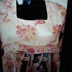 Vintage zeer mooie lange doorschijnende handmade jurk, Vintage jurk, Verzenden, Gedragen, Maat 46/48 (XL) of groter