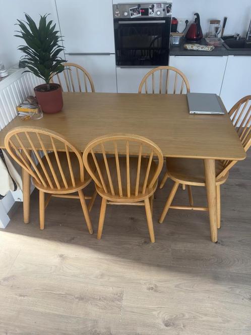 Vintage stoelen 5 stuks, Huis en Inrichting, Stoelen, Zo goed als nieuw, Vijf, Zes of meer stoelen, Hout, Overige kleuren, Ophalen