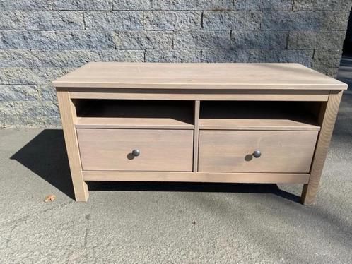 Meuble TV Ikéa Hemnes  Gris Brun, Huis en Inrichting, Kasten |Televisiemeubels, Gebruikt, 100 tot 150 cm, 50 tot 100 cm, Minder dan 25 cm