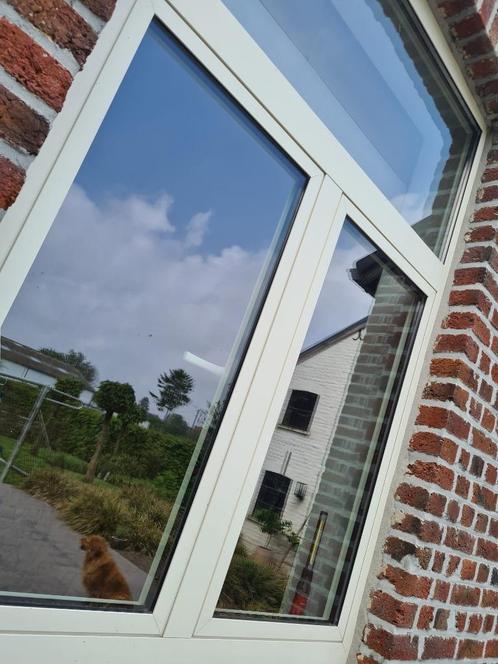 Aluminium raam met bovenlicht, Doe-het-zelf en Bouw, Glas en Ramen, Gebruikt, Gevelraam of Ruit, 160 cm of meer, 80 tot 120 cm