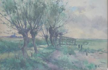 Isidore Warnie: Landschap (59 x 47 cm) beschikbaar voor biedingen